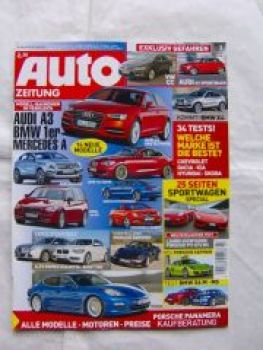 Auto Zeitung 3/2012 Cayman, Aventador vs. 911 GT2 RS,M5 vs. X6 M