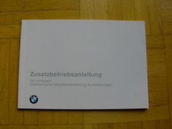 BMW 3er Compact E36 Zusatzbetriebsanleitung Elektronische WFS