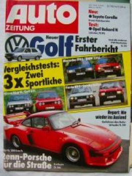 Auto Zeitung 15/1983 Ritmo Abarth/Golf I GTI,190E vs. BMW 320i E