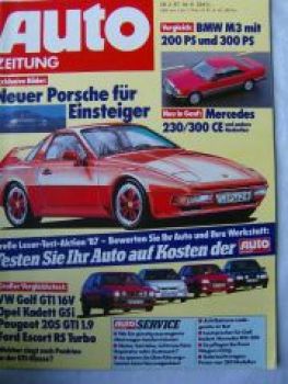 Auto Zeitung 6/1987 Opel Omega GL 1.8S, 200T W124, M3 E30 vs. Gr