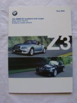 Z3 roadster 2.5i 3.0i Coupè 3.0i E36/7 E36/8 USA Prospekt Year 2