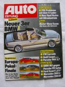 Auto Zeitung 26/1988 VW Corrado vs. Audi Coupè Quattro vs. Porsc