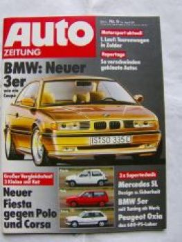 Auto Zeitung 9/1989 Fiesta vs. Polo vs Corsa A,SL R129