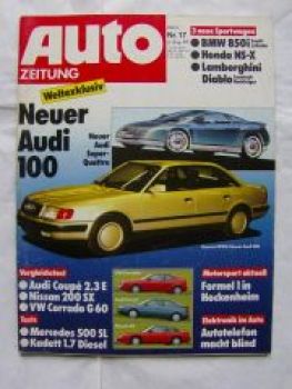 Auto Zeitung 17/1989 BMW 850i E31,Honda NS-X,Diablo