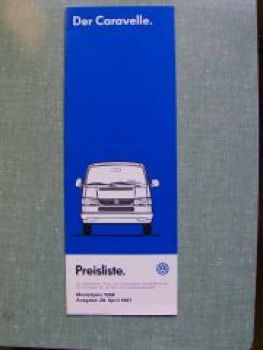 VW T4 Caravelle Preisliste 4/1997