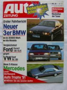 Auto Zeitung 25/1990 Porsche 911 Turbo, Honda Concerto