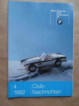 BMW Clubnachrichten 4/1992 Die Rückkehr zum Sechszylinder,R69 S,BMW 503,