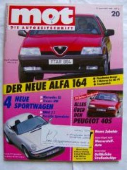 mot 20/1987 Alfa 164, Peugeto 405,BMW Z1,911 Speedster