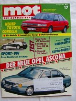 mot 17/1987 Corolla,Ascona,Treser 16V Roadster,Fiesta 1.1,CX 25