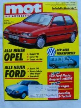 mot 11/1989 VW T4 Transporter,Lotus Esprit Turbo,Fiesta 1.1i CLX