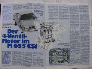 BMW service 1/1984 M635CSi M88,Katalysator Technik,524td E28