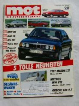 mot 20/1988 Porsche 944 2.7,Volvo 440,405 Break, Mazda 121