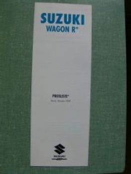 Suzuki Wagon R+ Preisliste 10/1998