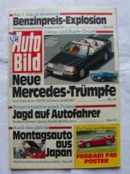 Auto Bild 26/1991 300CE-24 Cabrio,600SEC W140,Ferrari F40
