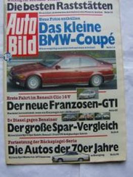 Auto Bild 23/1991 BMW E36 Coupè,Manata A,Clio 16V,Kadett,R19, Go