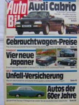 Auto Bild 6/1991 Mazada MX-3,Civic,Subaru SVX,Prelude,Audi Cabri