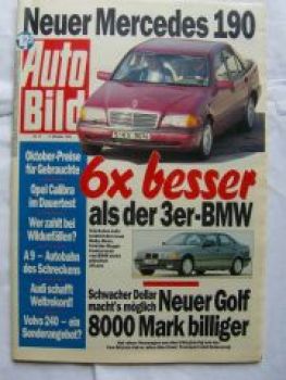 Auto Bild 41/1992 W202,E36, Opel Calibra Dauertest,BMW K1100 LT