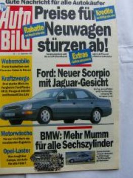 Auto Bild 39/1992 BMW 325i Coupè E36,Fiesta XR 2i,Peugeot 205 GT