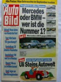 Auto Bild 37/1992 190E W201,BMW 318i E36,Porsche 928S4 Ultra Str