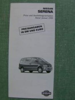 Nissan Serena Preisliste 1/1999