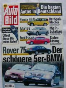Auto Bild 5/1999 Rover 75 vs. E39,Focus Stufenheck,HR-V