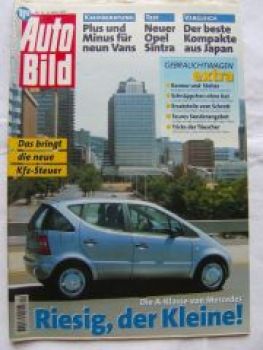 Auto Bild 12/1997 A-Klasse BR168,Sintra 2.2i GLS,