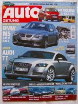 Auto Zeitung 15/2004 Audi A4 2.5TDI Dauertest,Panda 1.2 8V,Kia P