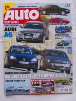 Auto Zeitung 6/2004 Golf IV 1.9TDi,Astra 1.7CDTi,SLK,Z4