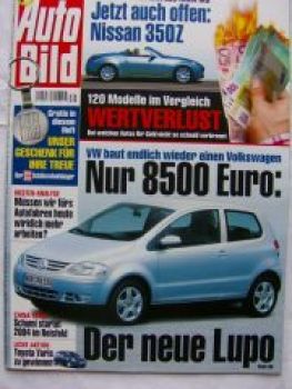 Auto Bild 39/2003 350Z Roadster,Fiesta 1.4 vs. Corsa vs. Polo FS