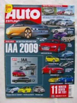 Auto Zeitung 20/2009 IAA 2009,Mini Cabrio,Fiat 500 Cabrio