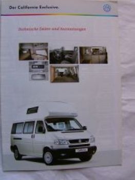 VW T4 Calfornia Exclusive Technische Daten/Ausstattungen