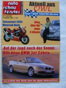 auto schau fenster 4/2000 BMW 3er Cabriolet E46,Octavia,V70,