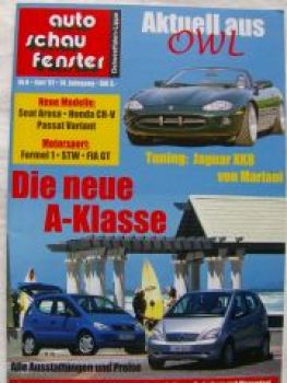 auto schau fenster 6/1997 A-Klasse W168,Mariani Jaguar XK8