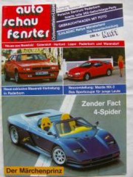 auto schau fenster 11/1991 Mazda MX-3, Zender Fact 4-Spider,