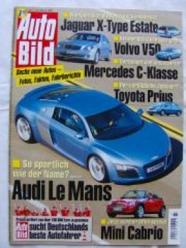 Auto Bild 7/2004 Jaguar X-Type Estate,Volvo V50,C-Klasse,Prius,