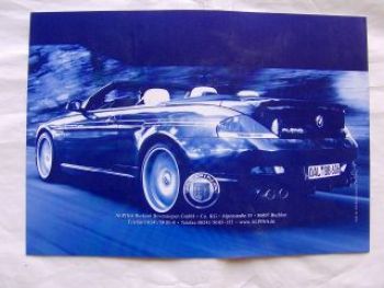 Alpina B6 Coupè E63 Cabrio E64 Preisliste Januar 2007 NEU