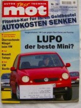 mot 26/1998 VW Lupo vs. Corsa B 1.0 12V vs. Ka,Lamborghini Diabl