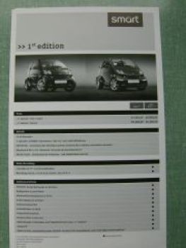 Smart 1st edition 2002 Preisliste