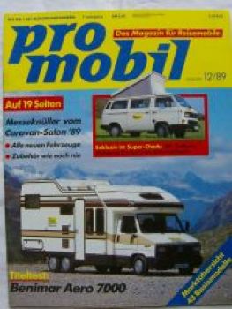 pro mobil 12/1989 VW Typ2 California,Benimar Aero 7000