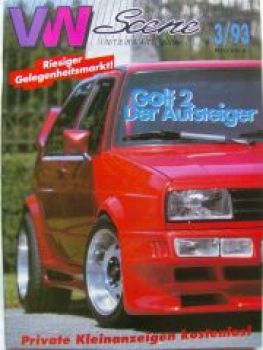 VW Scene 3/1993 Karmann Ghia Cabriolet,Rieger Golf II