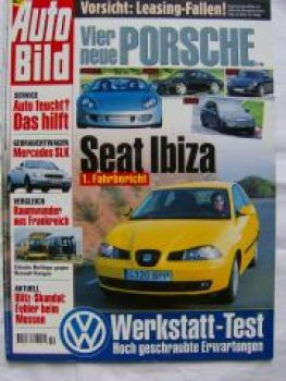 Auto Bild 50/2001 SLK R170,Seat Ibiza, Carrera GT,Berlingo,Kango