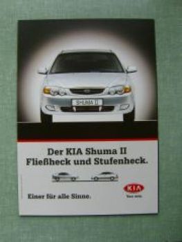 Kia Shuma2 Fließheck & Stufenheck 2001 Prospekt NEU