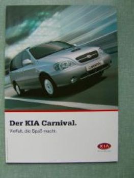 Kia Carnival Oktober 2004 Prospekt NEU