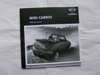 Mini One +Cooper +S +D Cabrio +SD +JCW R57 Juli 2012