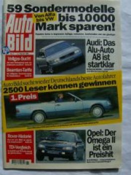Auto Bild 6/1994 Audi A8,Chrysler Voyager LE,Ford Fiesta 1.1i