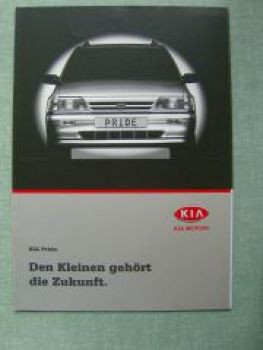 Kia Pride 1999 Prospekt +Preisliste NEU