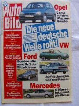 Auto Bild 5/1993 Opel Corsa B,Fiat Cinquecento,Ford Mondeo