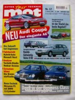 mot 17/1996 BMW 535i E39 vs. E320 W210,Peugeot 106