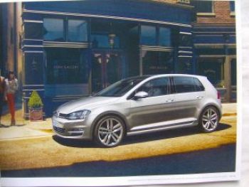 VW Golf VII Das Auto Prospekt September 2012 NEU
