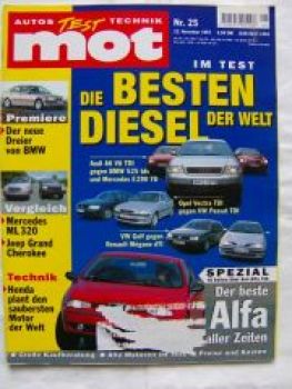 mot 25/1997 ML320 vs. Jeep Grand Cherokee,Alfa Romeo 156 Spezial